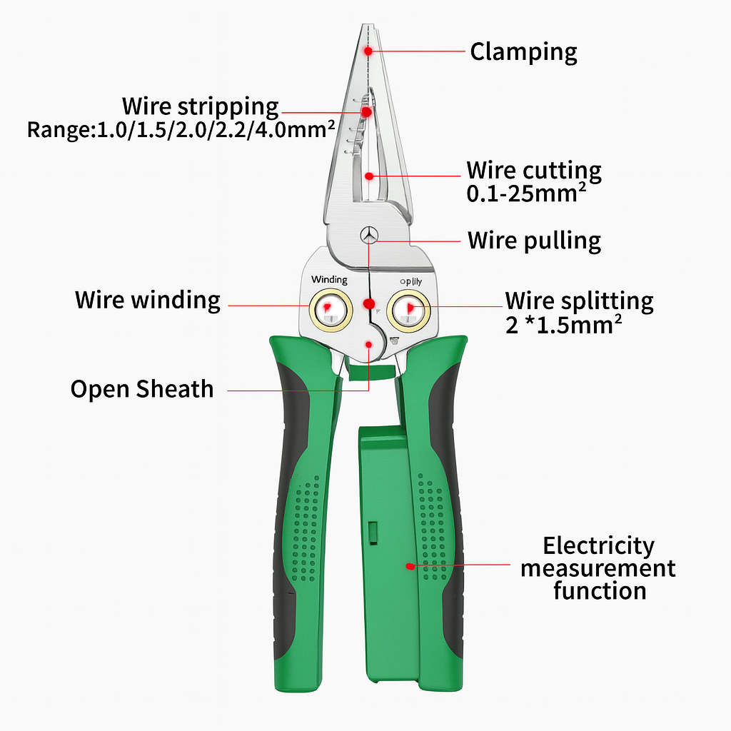 8-in-1 Pliers & Wire Stripper