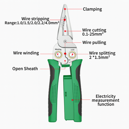 8-in-1 Pliers & Wire Stripper