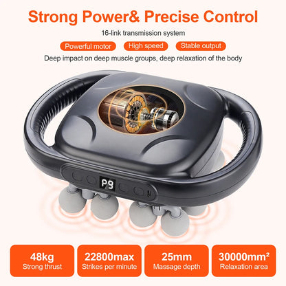 Deep Relief™ 16-Head Muscle Massage Gun