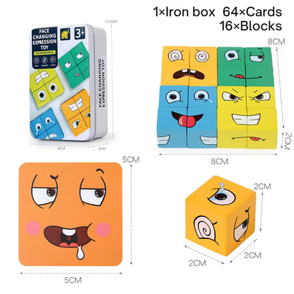 Family Fun Face Puzzle Block Game