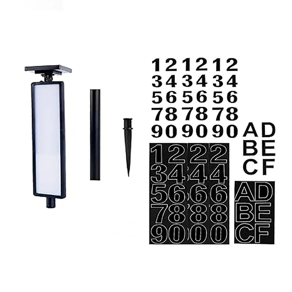 Solar-Powered LED House Number Sign