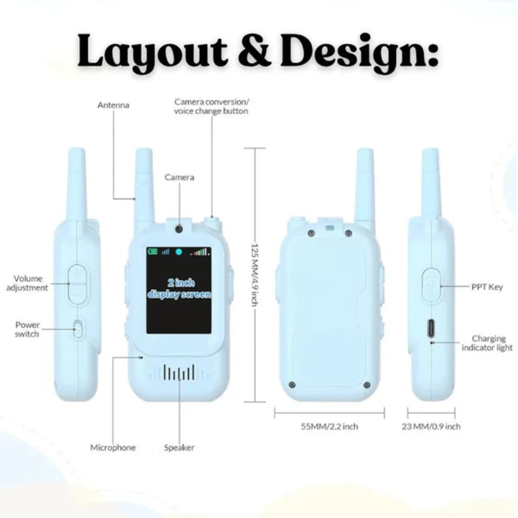 Premium Video Walkie Talkie Pair