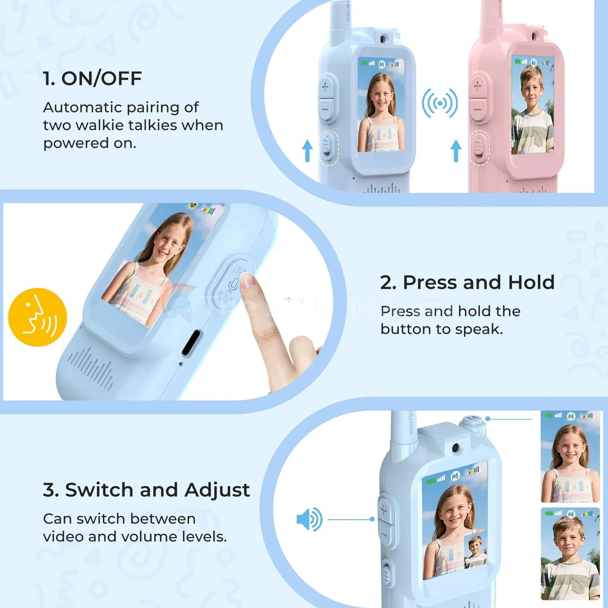 Premium Video Walkie Talkie Pair