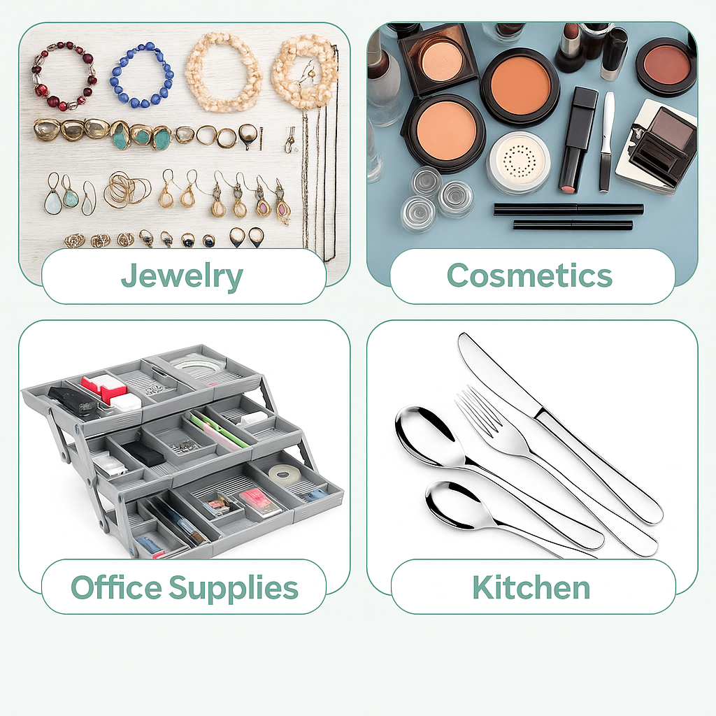 3‑Tier Rotating Makeup Organiser Tray