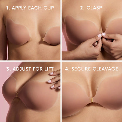 Seamless Strapless Push‑Up Bra